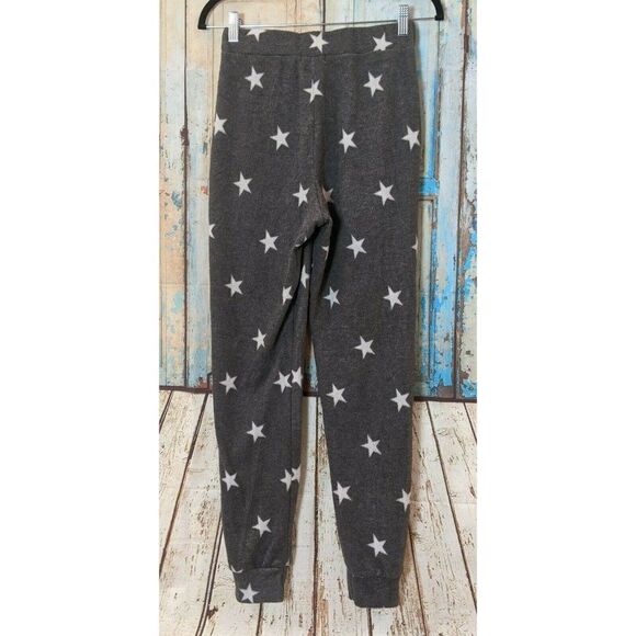Riah Fashion Womens SZ Small Star Print Jogger Self Tie Elastic Waist Super Soft - Picture 4 of 5